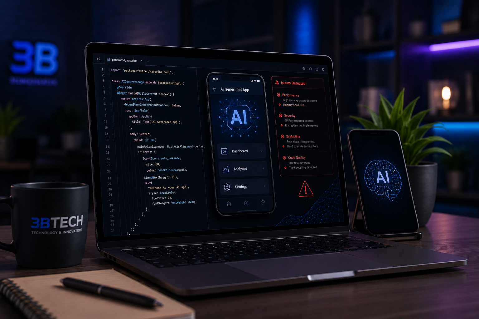Why AI-generated apps fail due to security scalability and performance issues