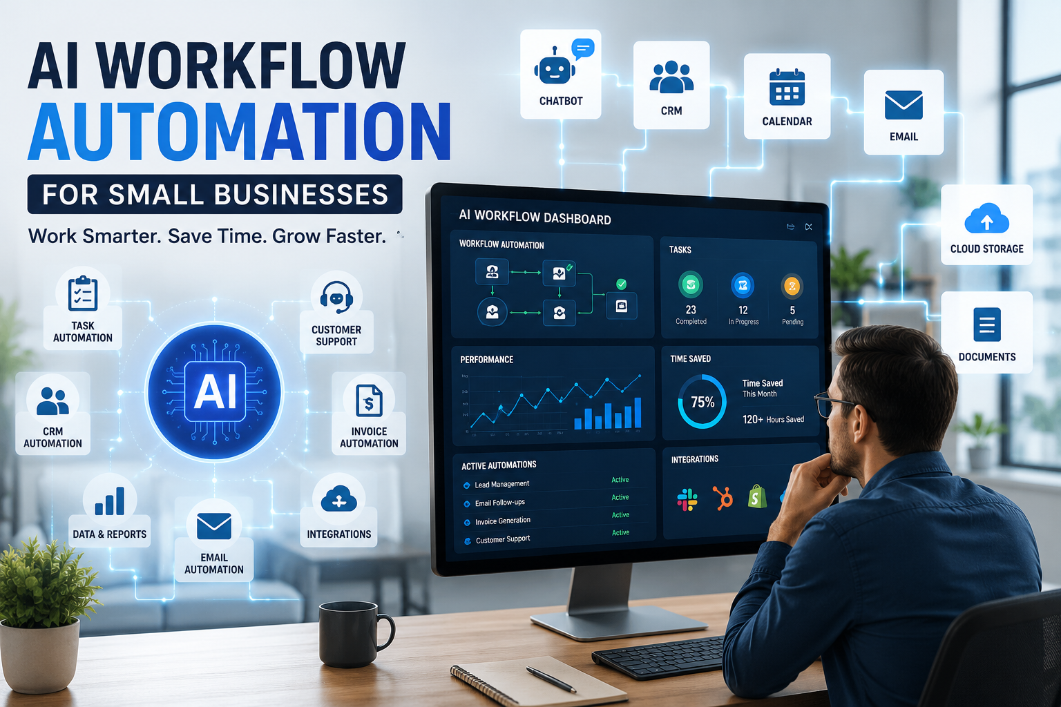 AI Workflow Automation for Small Businesses using AI-powered business automation tools