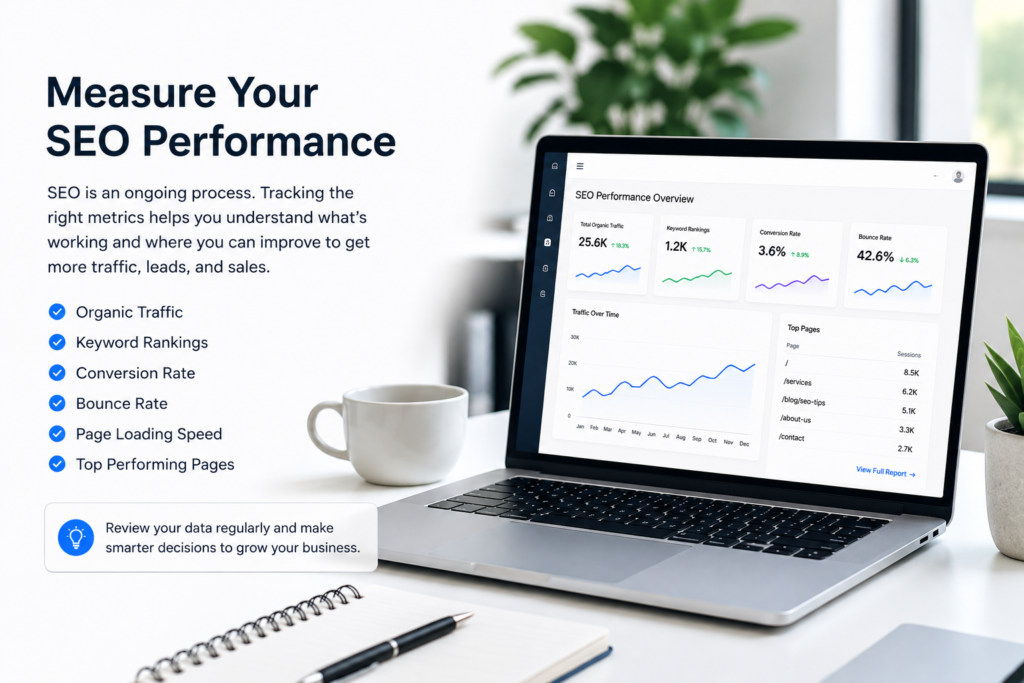 eCommerce SEO strategy with keyword rankings and traffic insights