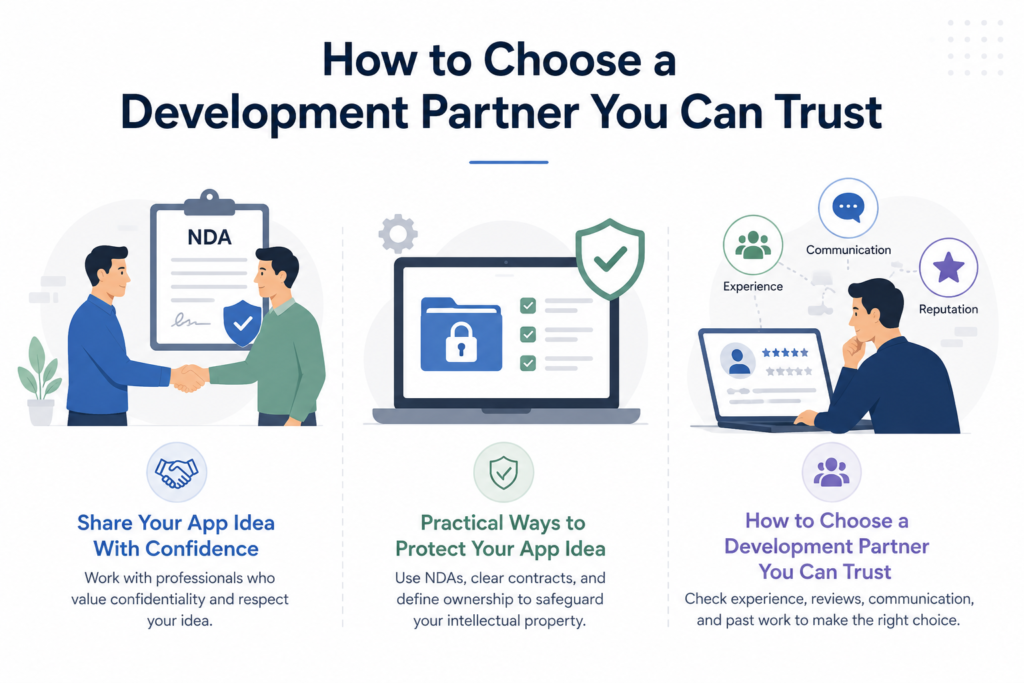 Professional software development team discussing a trusted app development project