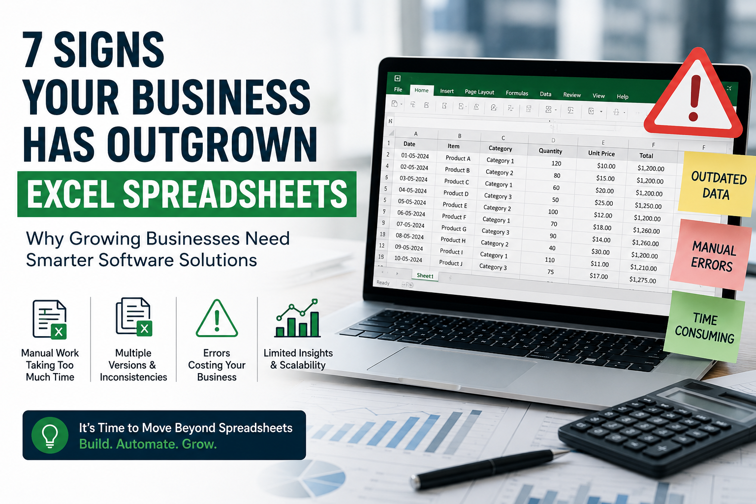 Excel spreadsheets for growing businesses